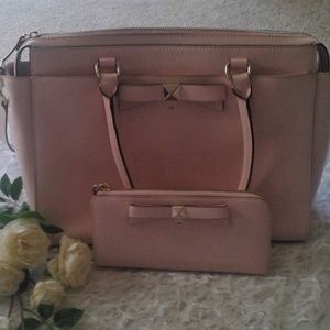 Kate Spade Light Pink Bow Satchel (Set)